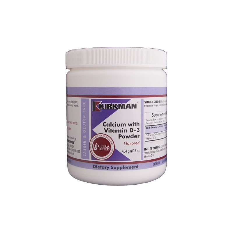 Calcium with Vitamin D3 Powder Flavored 454g Kirkman