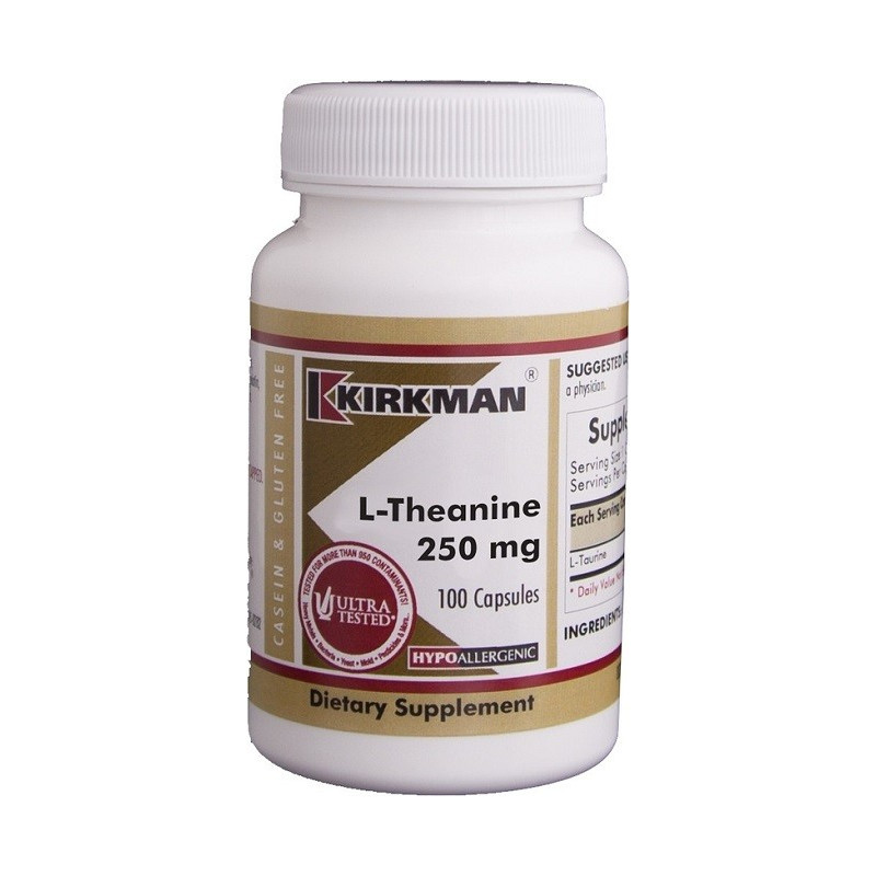 L-Theanine 250 mg (Hypoallergenic) 100 kaps. Teanina Kirkman