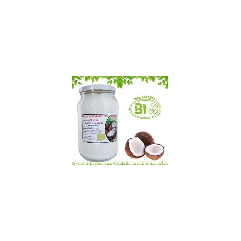 BIO Olej kokosowy 900 ml na zimno tłoczony AGNEX