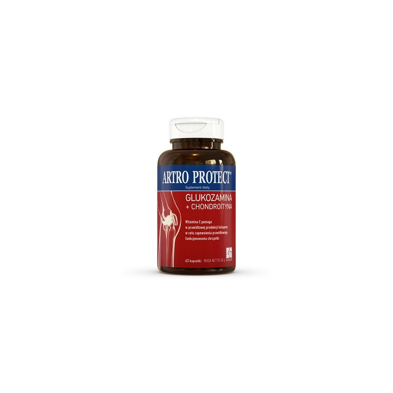 Artro Protect-glukozamina+chondroityna 63 kaps. Stawy A-Z MEDICA