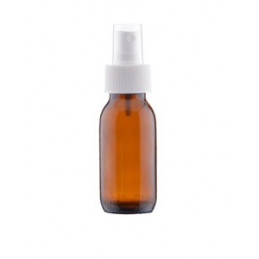 Buteleczka szklana brązowa z atomizerem 60 ml
